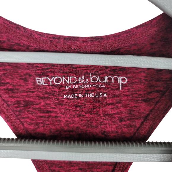 Beyond Yoga Beyond the Bump Burgundy Maternity Athletic Tank L - Picture 3 of 6
